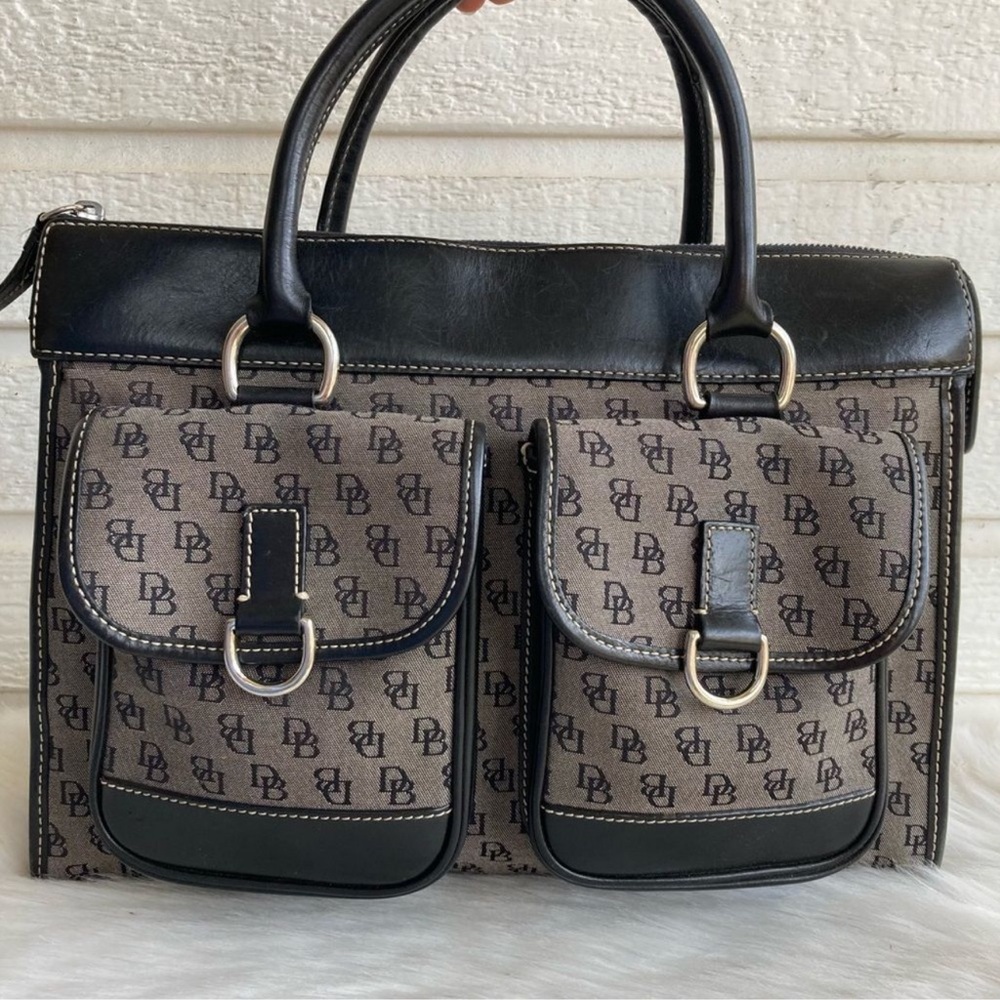 DOONEY & BOURKE Black Signature Canvas Tote bag handbag